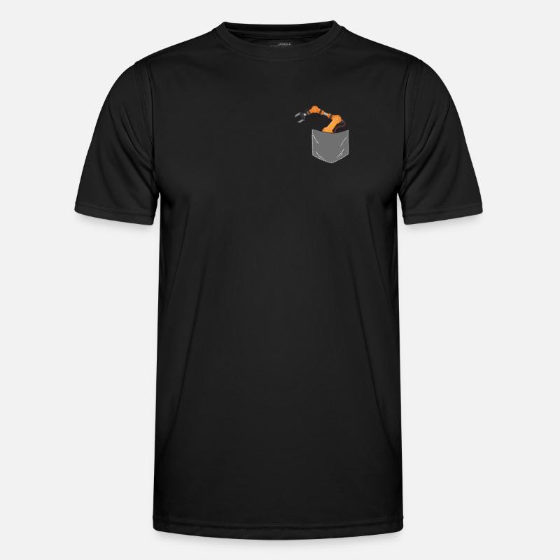 Robot Robotics Engineer Pocket - Men's Functional T-Shirt - black