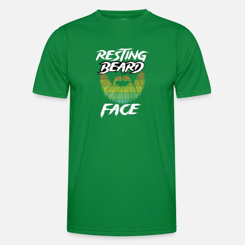 Resting beard face Men's Functional T-Shirt