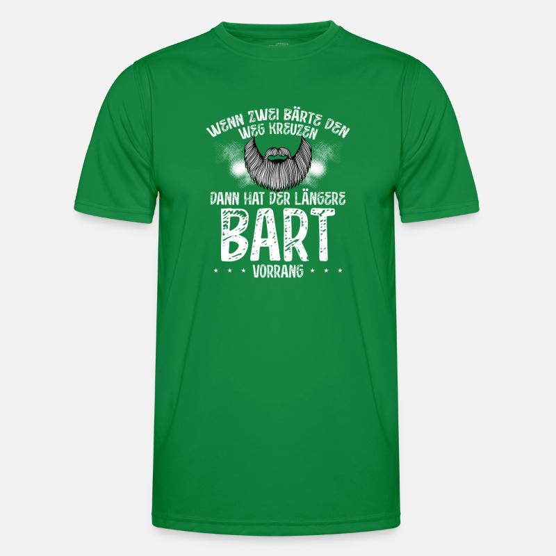 Der Längere Bart Hat Vorrang Männer Funktions-T-Shirt