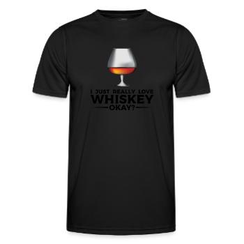 Whiskey trinken Whiskey trinken Whiskey Geschenk - Männer Funktions-T-Shirt - Schwarz - Vorne - AI Model Male 178 dark (178cm)