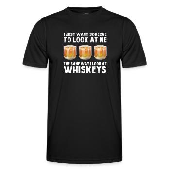 Whiskey trinken Whiskey trinken Whiskey Geschenk - Männer Funktions-T-Shirt - Schwarz - Vorne - AI Model Male 178 dark (178cm)
