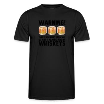 Whiskey trinken Whiskey trinken Whiskey Geschenk - Männer Funktions-T-Shirt - Schwarz - Vorne - AI Model Male 178 dark (178cm)