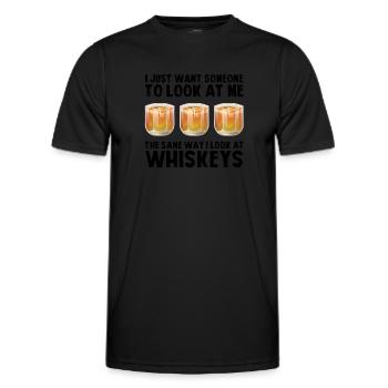 Whiskey trinken Whiskey trinken Whiskey Geschenk - Männer Funktions-T-Shirt - Schwarz - Vorne - AI Model Male 178 dark (178cm)