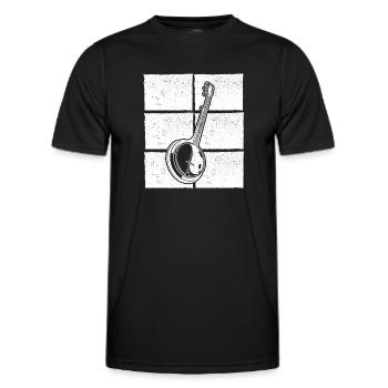 Banjo Banjo player Banjoist - Men's Functional T-Shirt - black - Front - AI Model Male 178 dark (178cm)