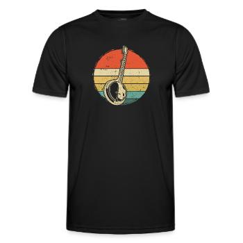 Banjo Banjo player Banjoist - Men's Functional T-Shirt - black - Front - AI Model Male 178 dark (178cm)