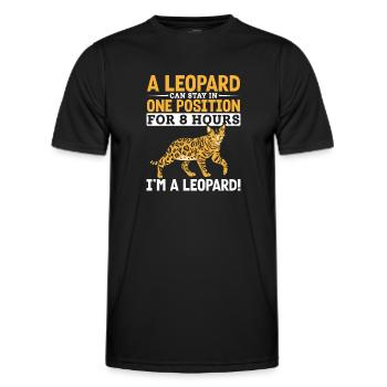Bengal Katzenrasse Leopard Samtpfote Geschenk - Männer Funktions-T-Shirt - Schwarz - Vorne - AI Model Male 178 dark (178cm)