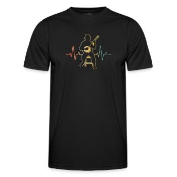 Banjo Banjo player Banjoist - Men's Functional T-Shirt - black - Front - AI Model Male 178 dark (178cm)