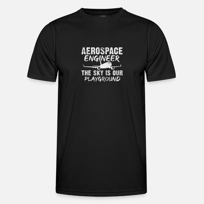 Space Engineer Aeronautical Engineer Gift - Men's Functional T-Shirt - black