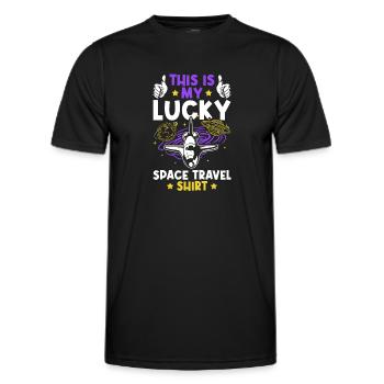 Aerospace Space Travel - Solar System Space Explor - Men's Functional T-Shirt - black - Front - AI Model Male 178 dark (178cm)