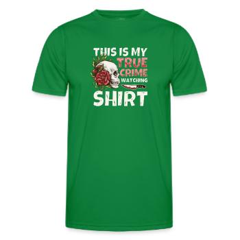 True Crime Junkie - Männer Funktions-T-Shirt - Kelly Green - Vorne - AI Model Male 178 dark (178cm)