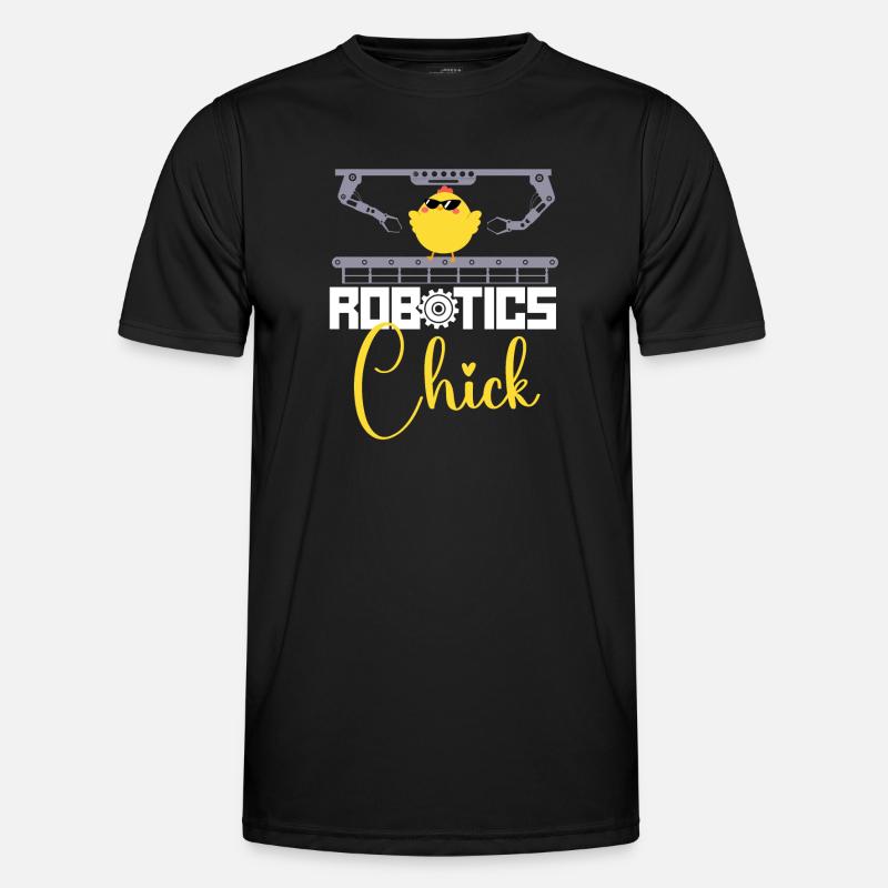 Robot Robotics Engineer Cool - Männer Funktions-T-Shirt - Schwarz
