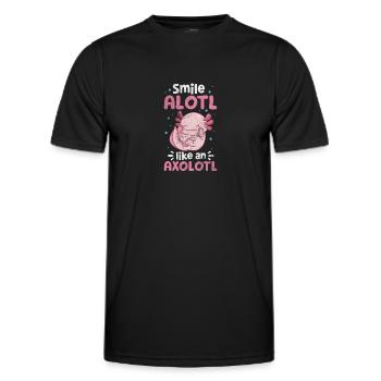 Axolotl Aquatic Animal Water Gift - Men's Functional T-Shirt - black - Front - AI Model Male 178 dark (178cm)