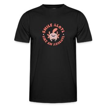 Axolotl Aquatic Animal Water Gift - Men's Functional T-Shirt - black - Front - AI Model Male 178 dark (178cm)