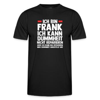Frank - Männer Funktions-T-Shirt - Schwarz - Vorne - AI Model Male 178 dark (178cm)