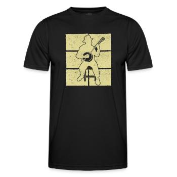 Banjo Banjo player Banjoist - Men's Functional T-Shirt - black - Front - AI Model Male 178 dark (178cm)