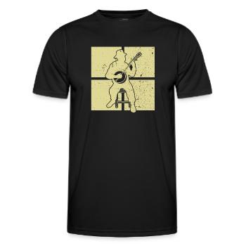 Banjo Banjo player Banjoist - Men's Functional T-Shirt - black - Front - AI Model Male 178 dark (178cm)