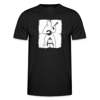 Banjo Banjo player Banjoist - Men's Functional T-Shirt - black - Front - AI Model Male 178 dark (178cm)