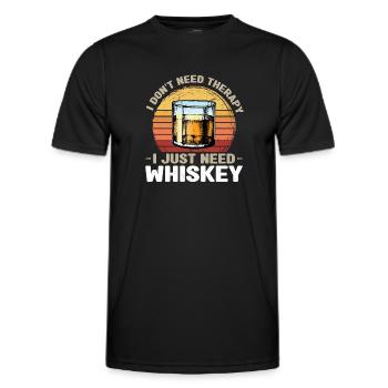 Whiskey trinken Whiskey trinken Whiskey Geschenk - Männer Funktions-T-Shirt - Schwarz - Vorne - AI Model Male 178 dark (178cm)