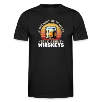 Whiskey trinken Whiskey trinken Whiskey Geschenk - Männer Funktions-T-Shirt - Schwarz - Vorne - AI Model Male 178 dark (178cm)