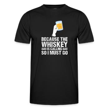 Whiskey trinken Whiskey trinken Whiskey Geschenk - Männer Funktions-T-Shirt - Schwarz - Vorne - AI Model Male 178 dark (178cm)