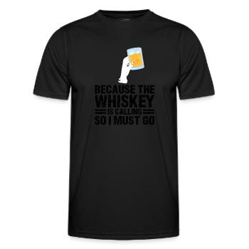 Whiskey trinken Whiskey trinken Whiskey Geschenk - Männer Funktions-T-Shirt - Schwarz - Vorne - AI Model Male 178 dark (178cm)