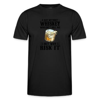 Whiskey trinken Whiskey trinken Whiskey Geschenk - Männer Funktions-T-Shirt - Schwarz - Vorne - AI Model Male 178 dark (178cm)