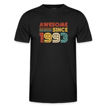 Awesome Since 1993 30th Birthday 30 Year Old - Men's Functional T-Shirt - black - Front - AI Model Male 178 dark (178cm)