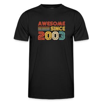 Awesome Since 2003 20th Birthday 20 Year Old - Men's Functional T-Shirt - black - Front - AI Model Male 178 dark (178cm)