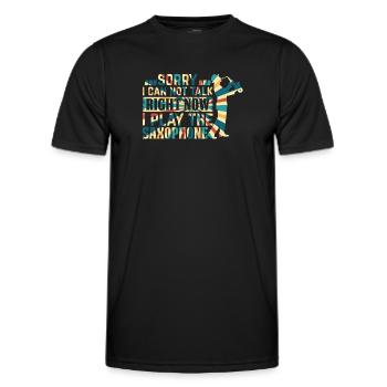 Drôle de saxophoniste Saxophoniste Saxophoniste Saxophoniste - T-shirt sport Homme - noir - Devant - AI Model Male 178 dark (178cm)