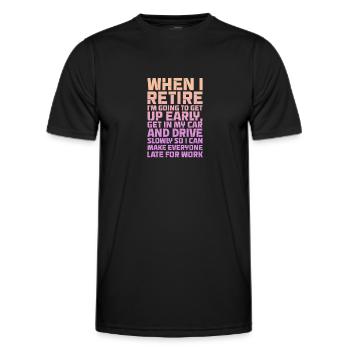 Retirement Pension Pensioner Pensioner Pension Gift - Men's Functional T-Shirt - black - Front - AI Model Male 178 dark (178cm)