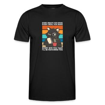 Chaque claque chaque repas chaque bouchée que je vais regarder - T-shirt sport Homme - noir - Devant - AI Model Male 178 dark (178cm)