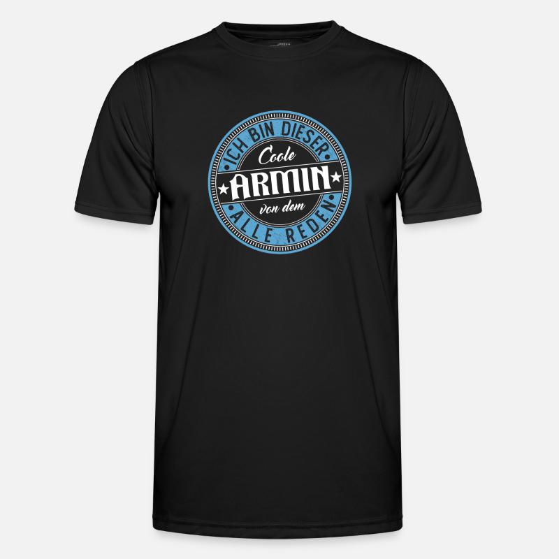 Armin Geschenkidee Geschenk Geburtstag - Männer Funktions-T-Shirt - Schwarz