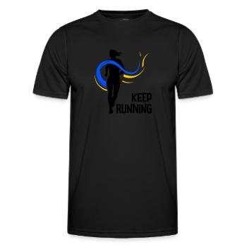 Run 26.2 mile marathon challenge - Men's Functional T-Shirt - black - Front - AI Model Male 178 dark (178cm)