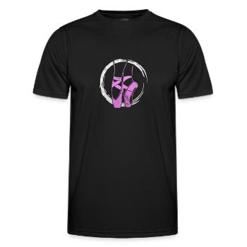 Ballett - Männer Funktions-T-Shirt - Schwarz - Vorne - AI Model Male 178 dark (178cm)