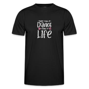 Ballett - Männer Funktions-T-Shirt - Schwarz - Vorne - AI Model Male 178 dark (178cm)