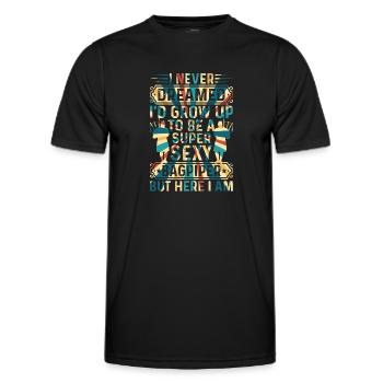 Je deviendrais un joueur de cornemuse super sexy - Ba - T-shirt sport Homme - noir - Devant - AI Model Male 178 dark (178cm)