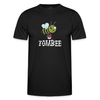 Zombie Halloween Zombie Apocalypse Bee - Men's Functional T-Shirt - black - Front - AI Model Male 178 dark (178cm)