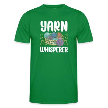 Knitting Knitter Yarn Whisperer - Men's Functional T-Shirt - kelly green - Front - AI Model Male 178 dark (178cm)