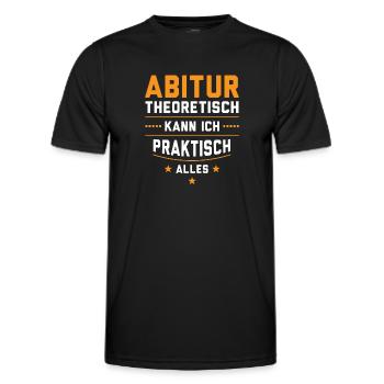 Abitur Abschluss Schulabschluss Geschenk - Männer Funktions-T-Shirt - Schwarz - Vorne - AI Model Male 178 dark (178cm)
