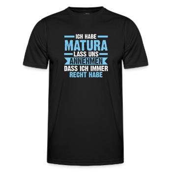 Matura Prüfung Schulabschluss Geschenk - Männer Funktions-T-Shirt - Schwarz - Vorne - AI Model Male 178 dark (178cm)