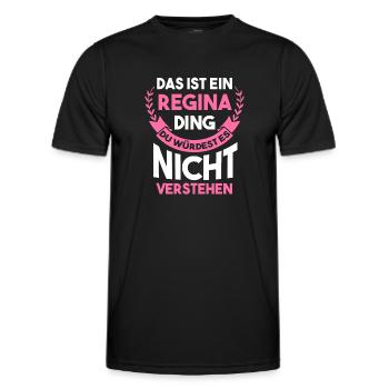 Vorname Regina - Männer Funktions-T-Shirt - Schwarz - Vorne - AI Model Male 178 dark (178cm)