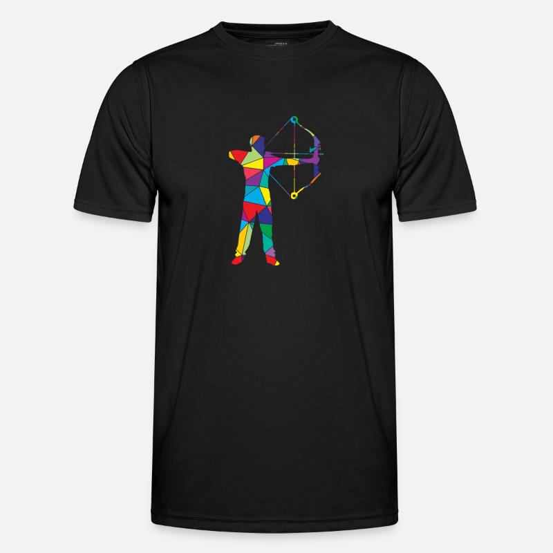 Low Poly Bowhunter Poly Bowhunting Men's Functional T-Shirt