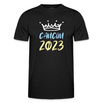 Cancun 2023 - T-shirt sport Homme - noir - Devant - AI Model Male 178 dark (178cm)