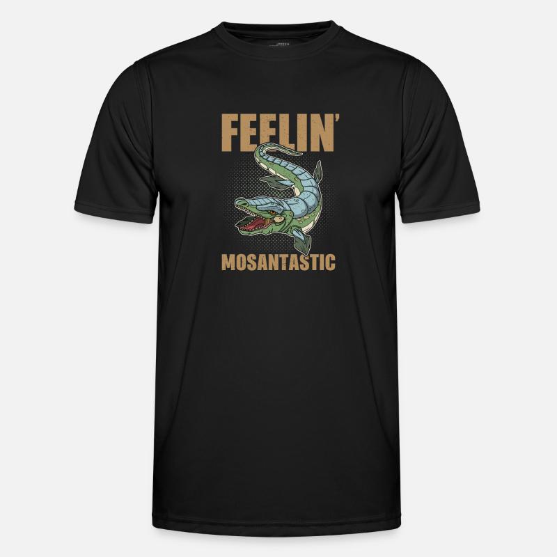 Dinosaurier Urzeit Mosasaurus Spruch Geschenk - Männer Funktions-T-Shirt - Schwarz