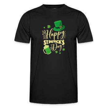 Bonne Saint-Patrick Boire - T-shirt sport Homme - noir - Devant - AI Model Male 178 dark (178cm)