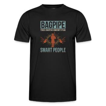 Bagpipe The Instrument For Smart People - Bagpipe - Männer Funktions-T-Shirt - Schwarz - Vorne - AI Model Male 178 dark (178cm)