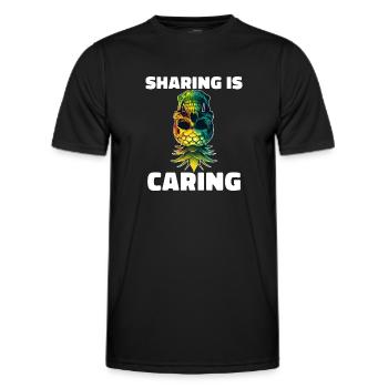 Sharing is Caring Swinging Swinger Upside Down - Men's Functional T-Shirt - black - Front - AI Model Male 178 dark (178cm)