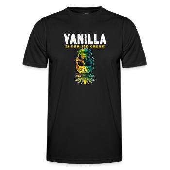 Vanille ist für Eis - Männer Funktions-T-Shirt - Schwarz - Vorne - AI Model Male 178 dark (178cm)
