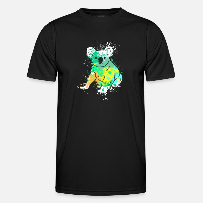 Splash Art Koala Bear - Men's Functional T-Shirt - black