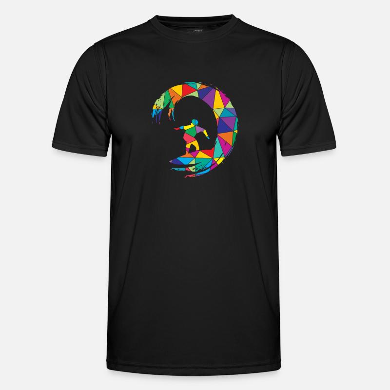 Surfer Polygon Surfers - Men's Functional T-Shirt - black